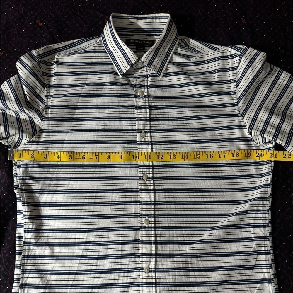 MICHAEL KORS MEN’s SLIM-FIT STRETCH STRIPE SHIRT M - Picture 2 of 12